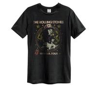 Amplified Men's US Tour 69 The Rolling Stones T-Shirt in Black | Size: Small Amplified Black S