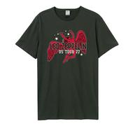 Amplified Men's US Tour 77 Icarus Led Zeppelin T-Shirt in Charcoal | Size: 2XL Amplified Charcoal 2XL