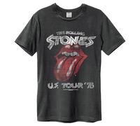 Amplified Men's US Tour 78 The Rolling Stones T-Shirt in Charcoal | Size: XS Amplified Charcoal XS