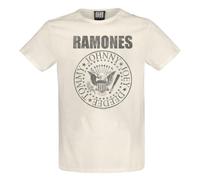Amplified Men's Vintage Shield Ramones T-Shirt in White | Size: 3XL Amplified White 3XL