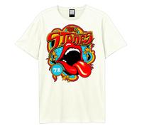 Amplified Men's Vintage Tongue 77 The Rolling Stones T-Shirt in White | Size: XL Amplified White XL
