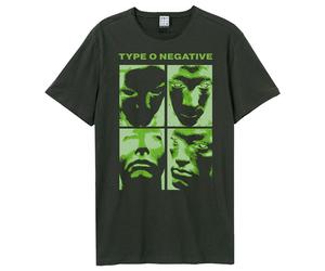 Amplified Men's Warped Faces Type O Negative T-Shirt in Charcoal | Size: Medium Amplified Charcoal M