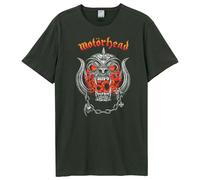 Amplified Men's Warpig Flames Motorhead T-Shirt in Charcoal | Size: Medium Amplified Charcoal M