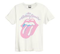 Amplified Men's Washed Out The Rolling Stones T-Shirt in White | Size: XS Amplified White XS