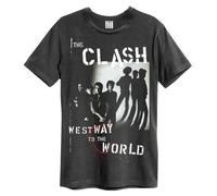 Amplified Men's Westway To The World The Clash T-Shirt in Charcoal | Size: Medium Amplified Charcoal M