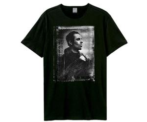 Amplified Men's Why Me Portrait Liam Gallagher Vintage T-Shirt in Black | Size: Medium Amplified Black M