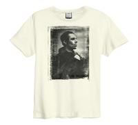 Amplified Men's Why Me Portrait Liam Gallagher Vintage T-Shirt in White | Size: XL Amplified White XL