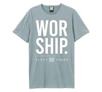 Amplified Men's Worship Sleep Token T-Shirt in Pale Blue | Size: Medium Amplified Pale Blue M