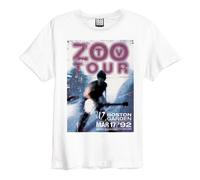 Amplified Men's Zoo TV Tour U2 T-Shirt in White | Size: XS Amplified White XS