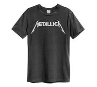 Amplified Metallica Logo Unisex T-Shirt, Charcoal, M