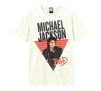 Amplified Michael Jackson Graphic Tee Crew Neck Short Sleeve Vintage White M