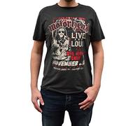 Amplified Motorhead One Night Only Mens T-Shirt (X-Small) Charcoal