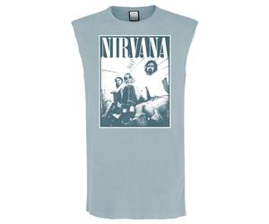 Amplified Nirvana Group Shot Sleeveless Tank Top Strange Blue Large