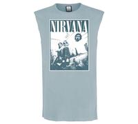Amplified Nirvana Group Shot Sleeveless Tank Top - Strange Blue, Size M