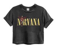 Amplified Nirvana in Utero Charcoal XL Album Artwork Cotton Crop Top