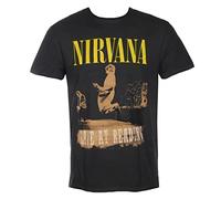 Amplified Nirvana Live at Reading T-Shirt Charcoal Club Collar Crew Neck