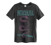 Amplified Nirvana Serve The Serpents Men's T-Shirt Charcoal S
