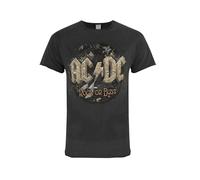 Amplified Official Mens AC/DC Comics Rock Or Bust T-Shirt / S Charcoal NS5042