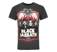 Amplified Official Mens Black Sabbath Poster T-ShirtS Charcoal NS4659