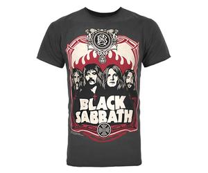 Amplified Official Mens Black Sabbath Poster T-ShirtS Charcoal NS4659