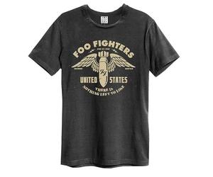 Amplified One By One Foo Fighters T-Shirt Charcoal L - 100% Cotton, Screenprint Design