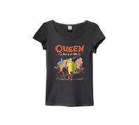Amplified Queen - A Kind of Magic- Womens Charcoal T-Shirt (Small)
