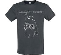 Amplified Rage Against The Machine 'Battle of L.A.' (Charcoal) T-Shirt Clothing (Large)