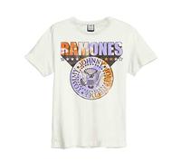 Amplified Ramones 'Tie Dye Shield' (Natural) T-Shirt Clothing (Medium)
