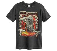 Amplified Rob Zombie Born Insane Unisex Charcoal T Shirt (Small)