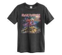 Amplified Run to The Hills Iron Maiden T-Shirt - Charcoal (M)