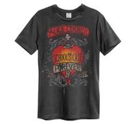Amplified School´s Out Alice Cooper Graphic Print T-Shirt Charcoal 3XL