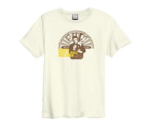 Amplified Sun Records & Elvis Graphic Tee Crew Neck Vintage White XXL