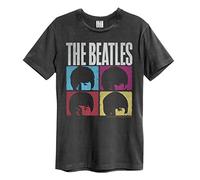 Amplified The Beatles - Hard Days Night - Unisex T-Shirt, Charcoal, S
