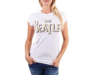 Amplified The Beatles Logo Women's T-Shirt White