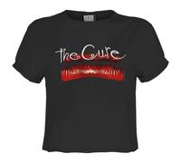Amplified The Cure Lips Graphic Tee Charcoal XS 100% Cotton Crew Neck Shirt