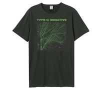 Amplified Type O Negative T Shirt Green Tree Band Logo Official Unisex Charcoal XXL