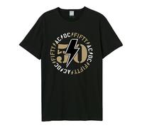 Amplified Unisex Adult 50 Classic Bolt AC/DC T-Shirt GD3402