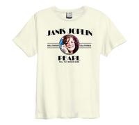 Amplified Unisex Adult 50th Anniversary Janis Joplin T-Shirt / 3XL Vintage White