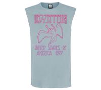 Amplified Men's 77 Gradient Led Zeppelin Sleeveless Tank Top in Pale Blue | Size: Medium Amplified Pale Blue M