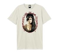Amplified Unisex Adult Amy Winehouse Floral Frame T-Shirt GD4114