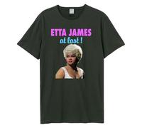 Amplified Unisex Adult at Last Etta James T-Shirt (L) (Charcoal)