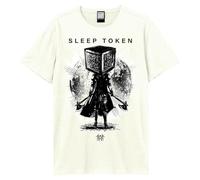 Amplified Unisex Adult Axe Samarui Sleep Token T-Shirt (L) (Vintage White)