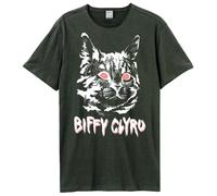 Amplified Unisex Adult Black Cat Biffy Clyro T-Shirt GD1873