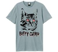 Amplified Unisex Adult Black Cat Biffy Clyro T-Shirt GD1873