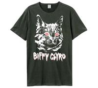 Amplified Unisex Adult Black Cat Biffy Clyro T-Shirt (M) (Charcoal)
