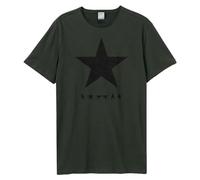 Amplified Unisex Adult Black Star David Bowie T-Shirt (L) (Charcoal)