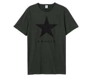 Amplified Unisex Adult Black Star David Bowie T-Shirt (L) (Charcoal)