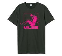 Amplified Unisex Adult Blowin Miles Davis T-Shirt (M) (Charcoal)