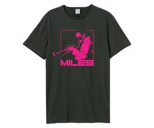 Amplified Unisex Adult Blowin Miles Davis T-Shirt (M) (Charcoal)