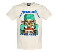 Crash Course In Brain Surgery Metallica T-Shirt Amplified White L